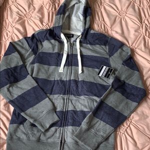 Striped Zip Up Jacket